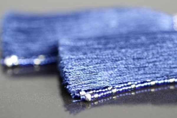 Серьги-кисти синие "Electric" 1309 фото