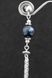 Сережки-ланцюжки з перлами "Elegant Blue" 1287 фото 4