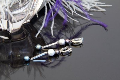 Сережки родовані з натуральними перлами "Елоїза" 2436135 фото