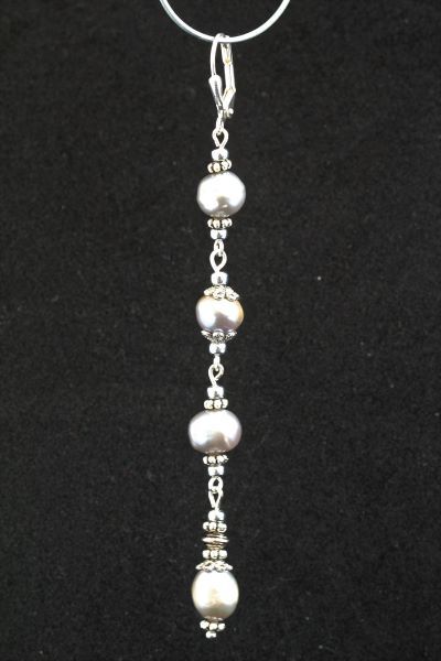 Сережки срібні з натуральними перлами "Silver Drops" 1289 фото
