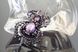 Брошка з кристалами та перлами "Павучок Фіолетовий" 1104 фото 2