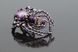 Брошь с кристаллами и жемчугом "Паучок Фиолетовый" 1104 фото 1