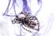 Брошка з кристалами та перлами "Павучок Фіолетовий" 1104 фото 6