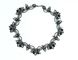 Комплект біжутерії мереживний з перлами "Чорна лілія" 1154 фото 7