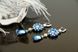 Сережки з кристалами "Aquamarine Blue" 1360 фото 1