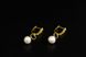 Сережки позолота з перлами "Ірен" 1464 фото 6