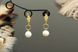 Сережки позолота з перлами "Ірен" 1464 фото 1