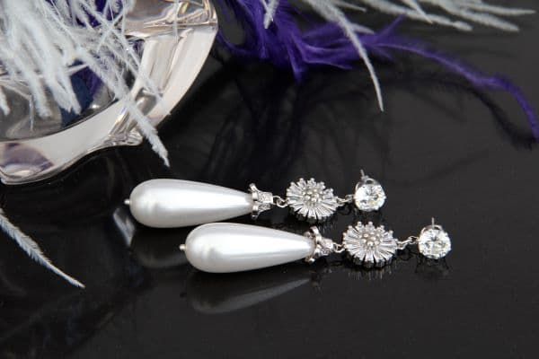 Сережки з перлами "Анабела" 1436 фото