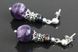 Сережки срібні з натуральними перлами та аметистом "Purple Drop" 1279 фото 1