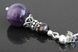 Сережки срібні з натуральними перлами та аметистом "Purple Drop" 1279 фото 5