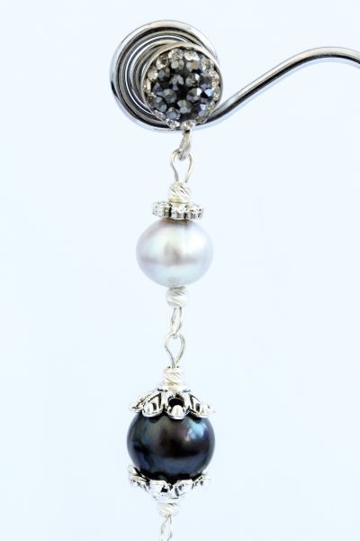 Сережки срібні з натуральними перлами "Марсела" 1293 фото