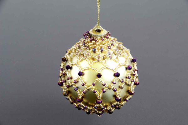 Ялинкова іграшка ручної роботи "Кулька золота Люкс" 1479 фото