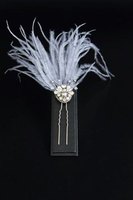 Прикраса для зачіски (шпилька) з кристалами "Grey" 1374 фото