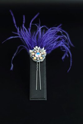 Прикраса для зачіски (шпилька) з кристалами "Violet" 1375 фото