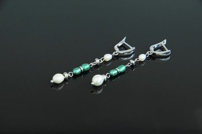 Сережки родовані з натуральними перлами "Сілайн" 1517 фото