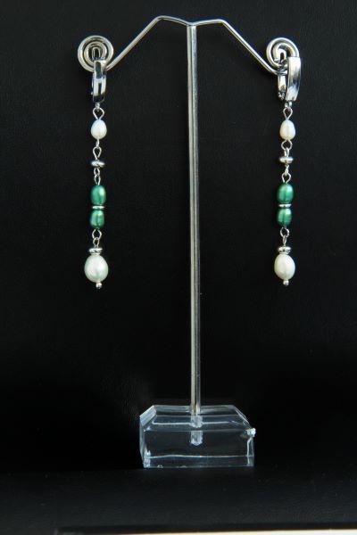 Сережки родовані з натуральними перлами "Сілайн" 1517 фото