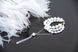 Браслет багатошаровий з білими перлами та ланцюжком для пальця "Амала" 1425 фото 4