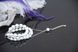 Браслет багатошаровий з білими перлами та ланцюжком для пальця "Амала" 1425 фото 1