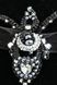 Кольє мереживне чорне з перлами "Чорна лілія" 1135 фото 5