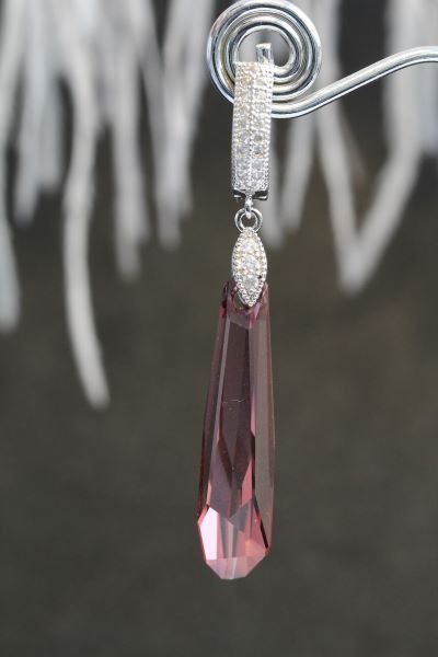 Комплект прикрас з кристалами та фіанітами "Luxury Rose" 123219116177 фото