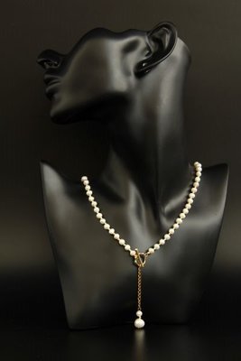 Кольє з натуральних перлів з підвіскою "Белінда" 1468 фото