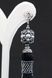 Сережки-китіці чорні з перлами "Бароко" 1311 фото 2