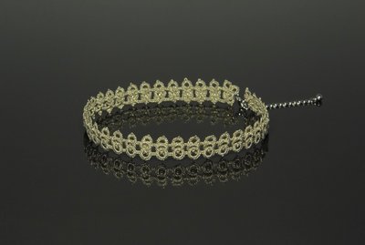 Чокер мереживний ажурний золотистий плетений "Клер" 2436173 фото