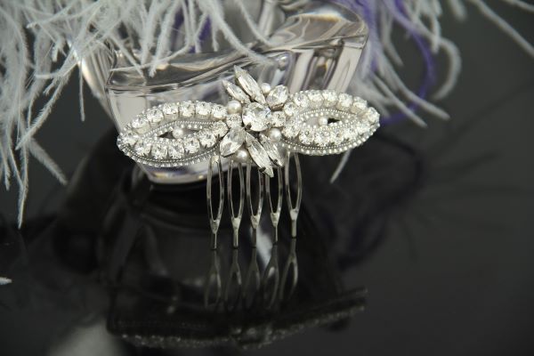 Украшение для прически (гребешок) с кристаллами "Камилла" 1418 фото