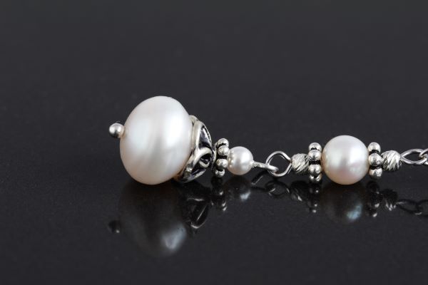 Сережки срібні з натуральних перлів "Маріанна" 1395 фото