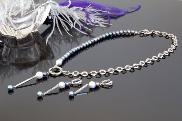 Комплект біжутерії з перлами "Елоїза" 1176 фото