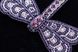 Брошка з кристалами та бісером "Бабка фіолетова" 1117 фото 4