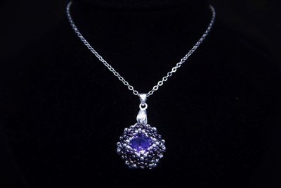 Кулон фиолетовый с кристаллом "Violet" 1195 фото