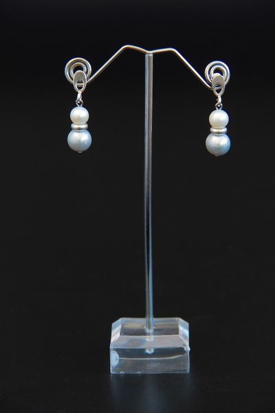 Сережки срібло з натуральними перлами "Symphony" Ручна робота 2436158 фото