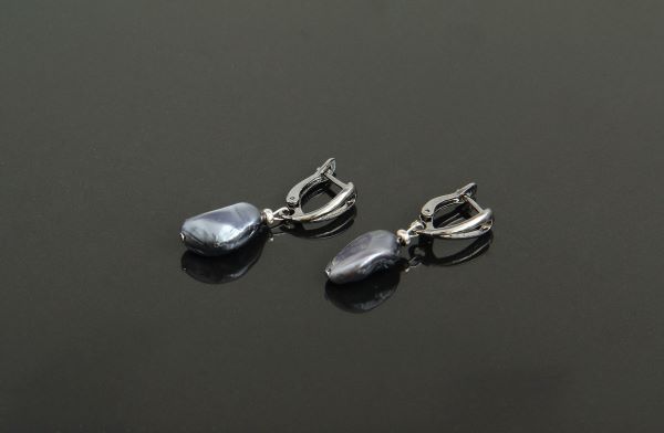 Сережки з перлами Майорка "Єкатерина" 1463 фото