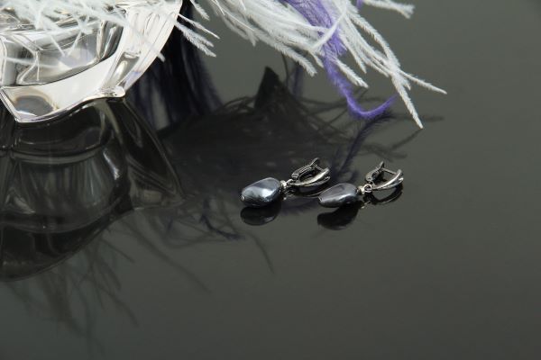 Сережки з перлами Майорка "Єкатерина" 1463 фото