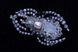 Брошка з кристалами та перлиною "Павучок-аквамарин" 1103 фото 1