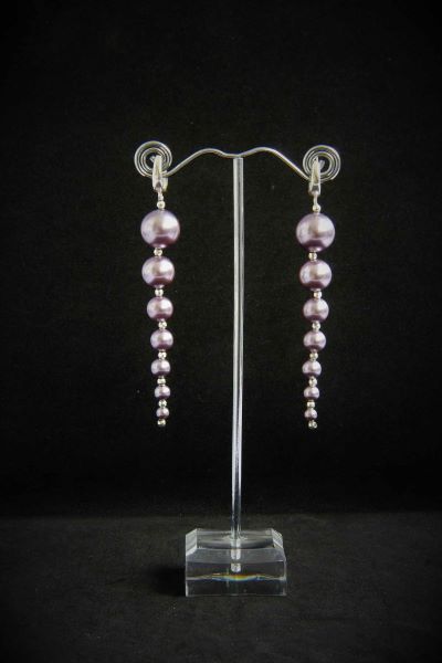 Сережки з фіолетовими перлами "Мармелад" 1332 фото