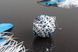 Ялинкова іграшка ручної роботи "Кулька сріблясто-синя" 1478 фото 1