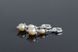 Сережки срібні з перлами "Сакура" 1355 фото 1