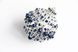 Ялинкова іграшка ручної роботи "Кулька сріблясто-синя" 1478 фото 2