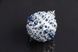 Ялинкова іграшка ручної роботи "Кулька сріблясто-синя" 1478 фото 5