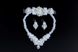 Мереживний комплект біжутерії з перлами "Весільний" 1168 фото 1