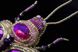 Брошь-жук золотисто-розовая объёмная с кристаллами "Dreamer" 1089 фото 3