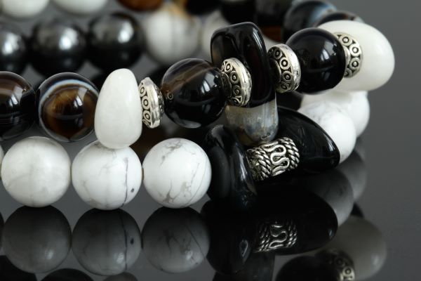Комплект браслетів з натуральних каменів "Джаді" 1550 фото