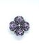 Брошь-орден кружевная фиолетовая с жемчугом "Винтаж" 1076 фото 2