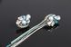Сережки асіметричні з кристалами та перлами "Асиметрія" 1338 фото 4