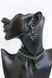 Чокер Конвалія фріволіте у комплекті з сережками. Green tatting lace choker necklace worn around the neck