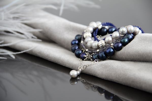 Комплект браслетів з натуральних каменів "Elegant Blue" 1155 фото