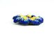 Брошка жовто-блакитна з кристалами "Квітка України BIG" Ручна робота 1555 фото 4