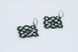 Зелені мереживні сережки ручної роботи VikaMaster. Green lace earrings handmade with Japanese seed beads